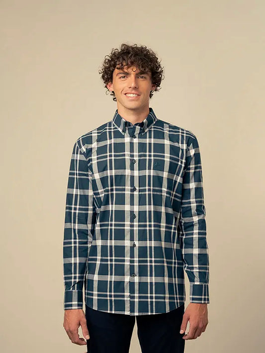 Easy Care Shirt in Green Check