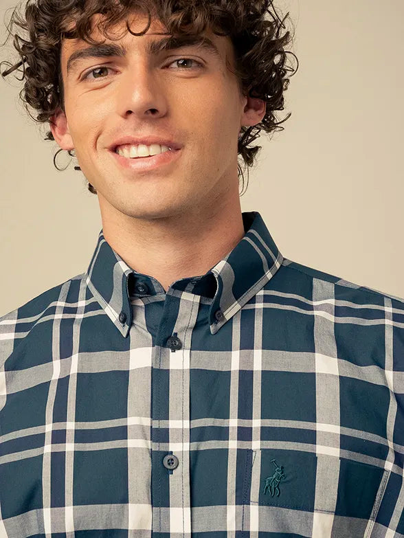 Easy Care Shirt in Green Check
