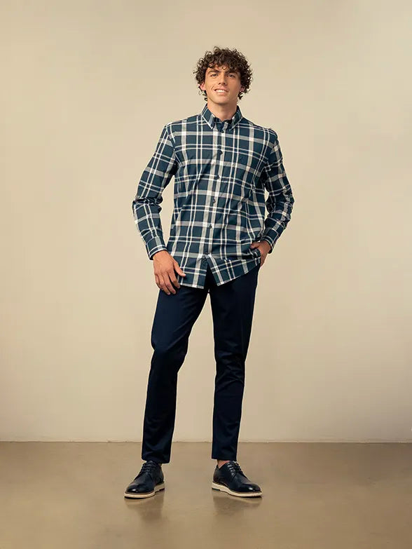 Easy Care Shirt in Green Check