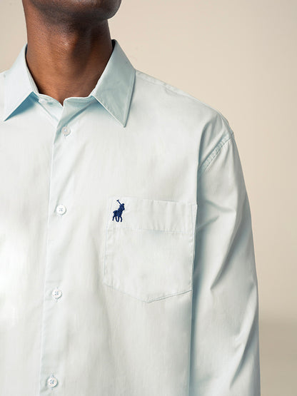 Finley Pocket Work Shirt in Light Blue