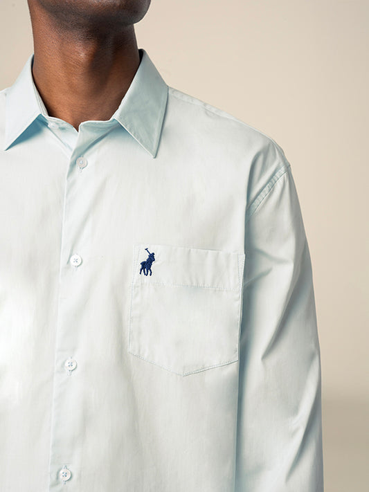 Finley Pocket Work Shirt in Light Blue