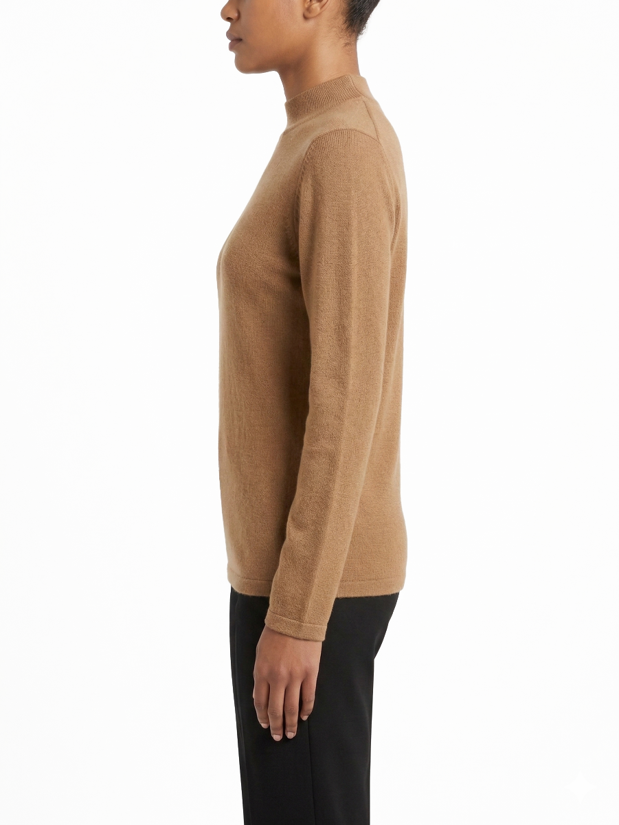 Amelia Mock Neck Knit in Stone