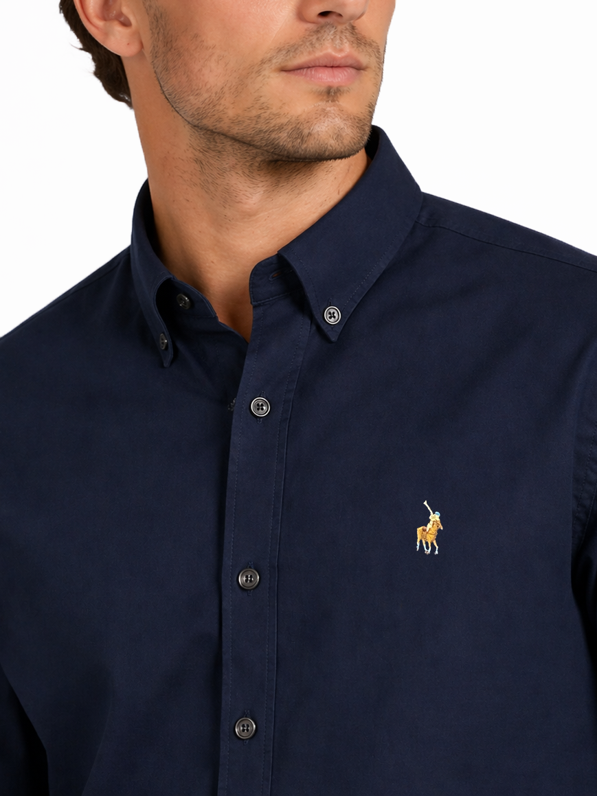 Classic Oxford Long Sleeve Shirt in Navy