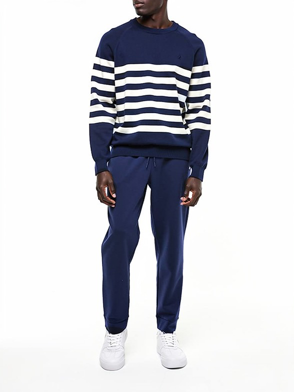 Stripe Long Sleeve Knit in Navy / White