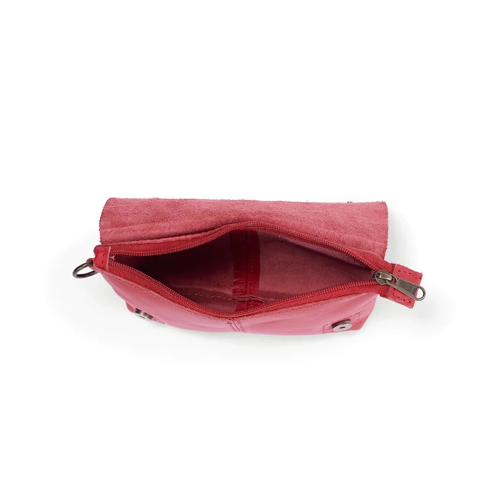 Alfi Micro Leather Bittersweet Red Crossbody