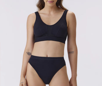 Racerback Comfort Bra in Black