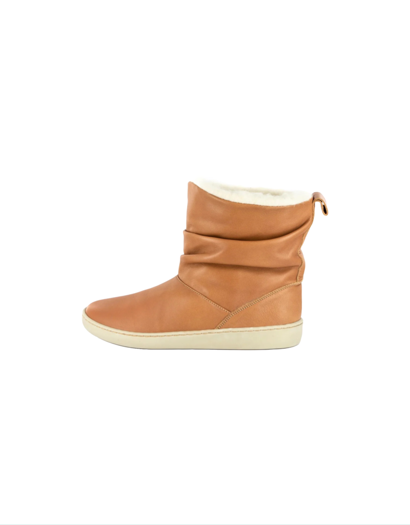 Iholide Wool-Lined Leather Short Boot in Caramel