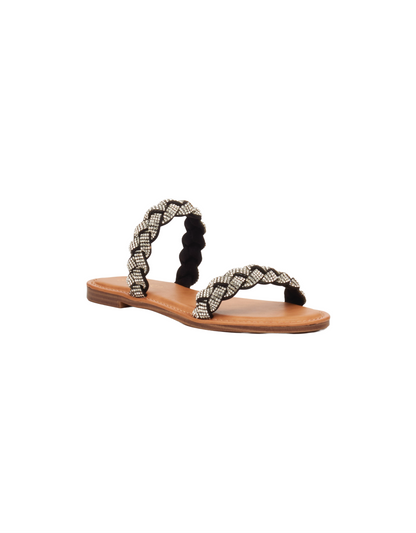 Basil Strappy Sandal in Black