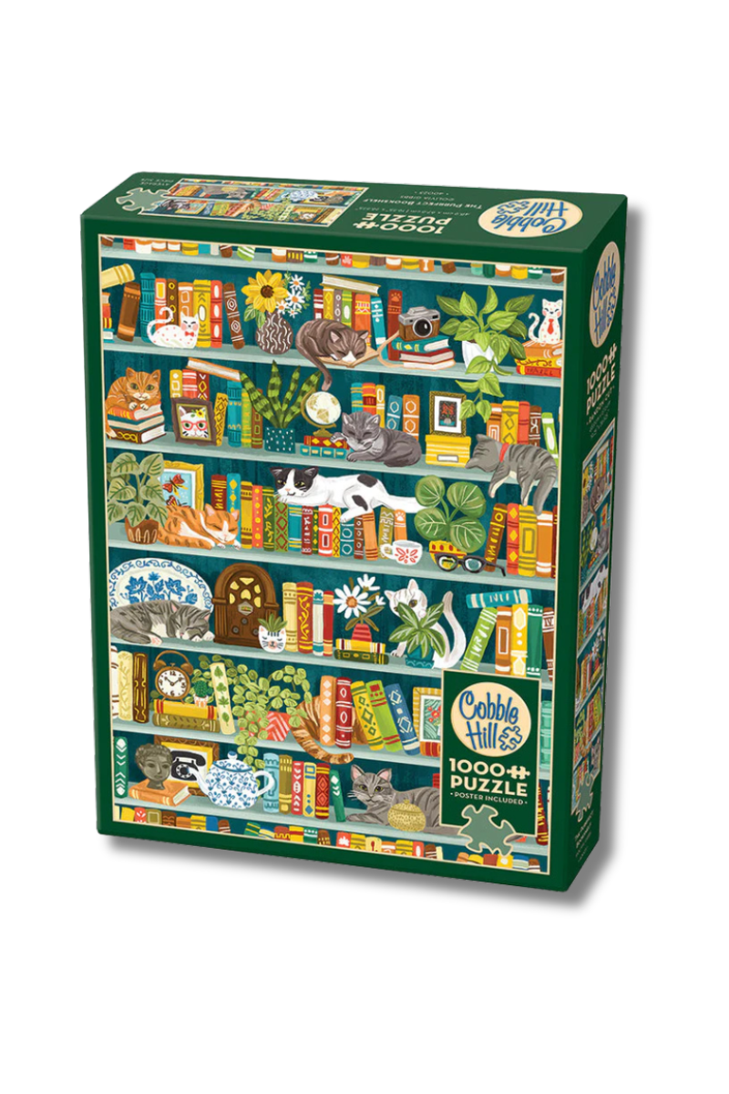 'The Purrfect Bookshelf' 1000 Piece Puzzle