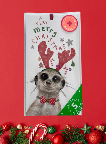 Jolly Meerkat Christmas Gift Tag Pack