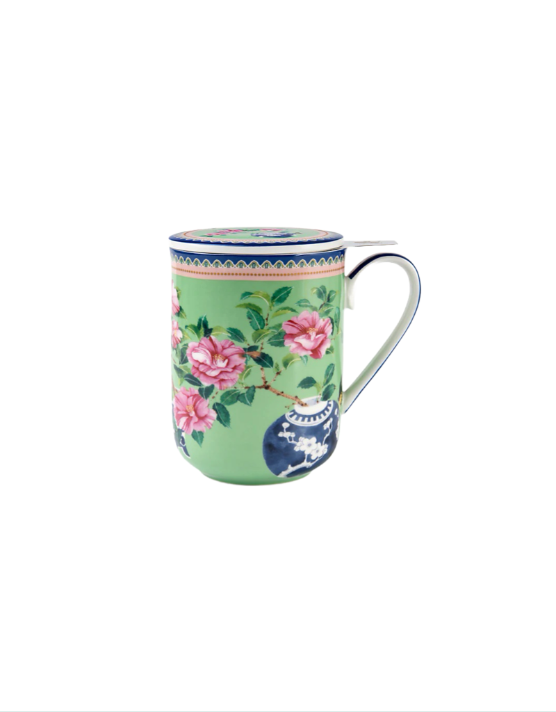 Gabby Malpas Jardin Mug with Infuser in Camelia