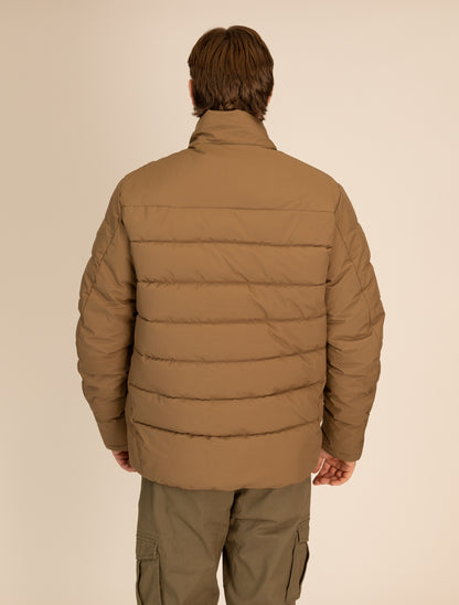 Trip Puffer Jacket in Tan