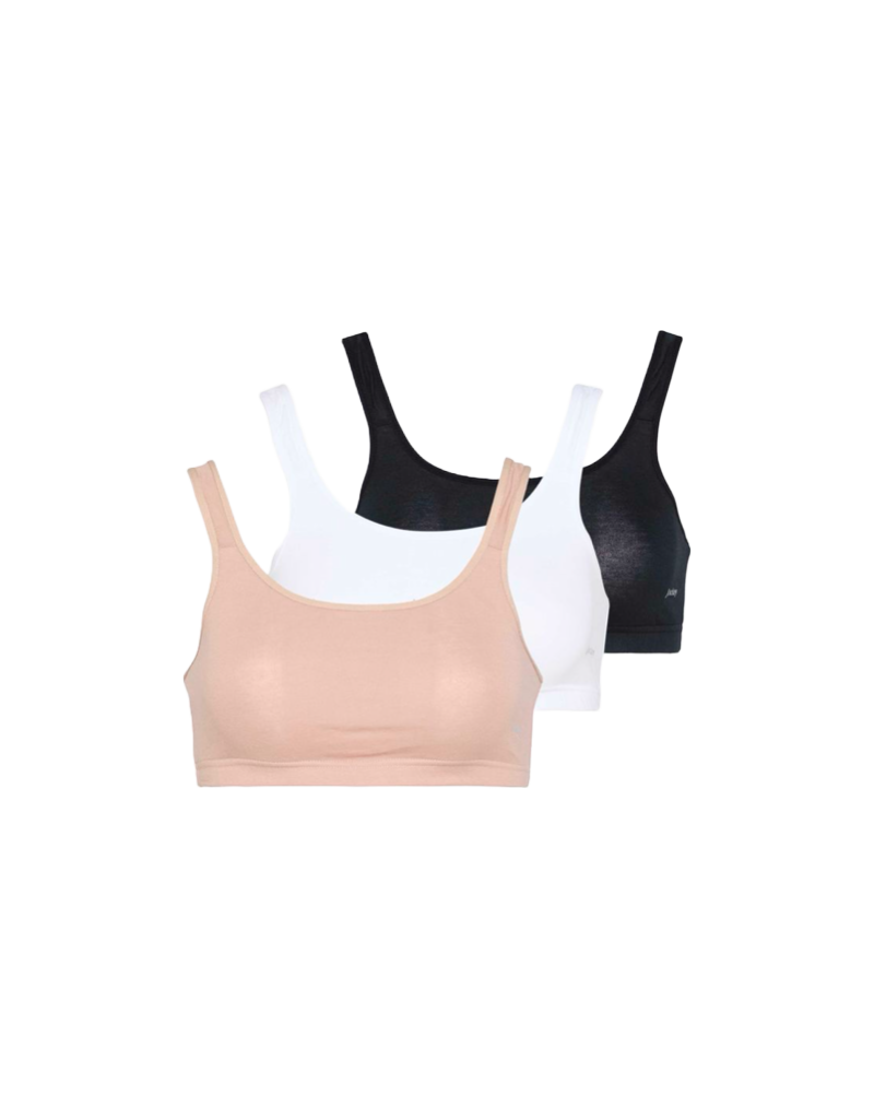 Pure & Simple Cotton Stretch Crop Top (3pk)