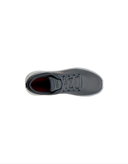 Go Walk Flex Men's Lace-Up in Charcoal/Red