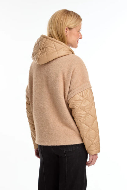 Sparkle Knit Jacket in Café Latte