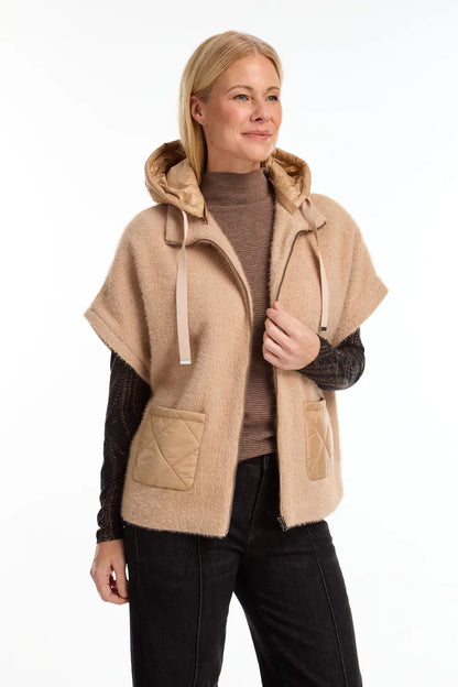 Sparkle Knit Jacket in Café Latte