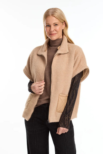 Sparkle Knit Jacket in Café Latte