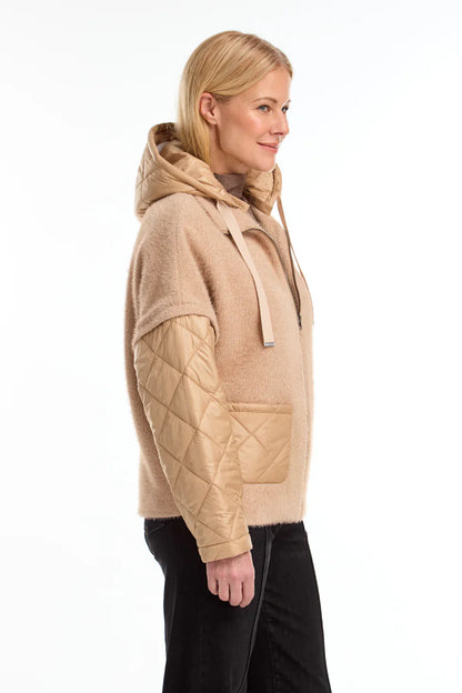 Sparkle Knit Jacket in Café Latte