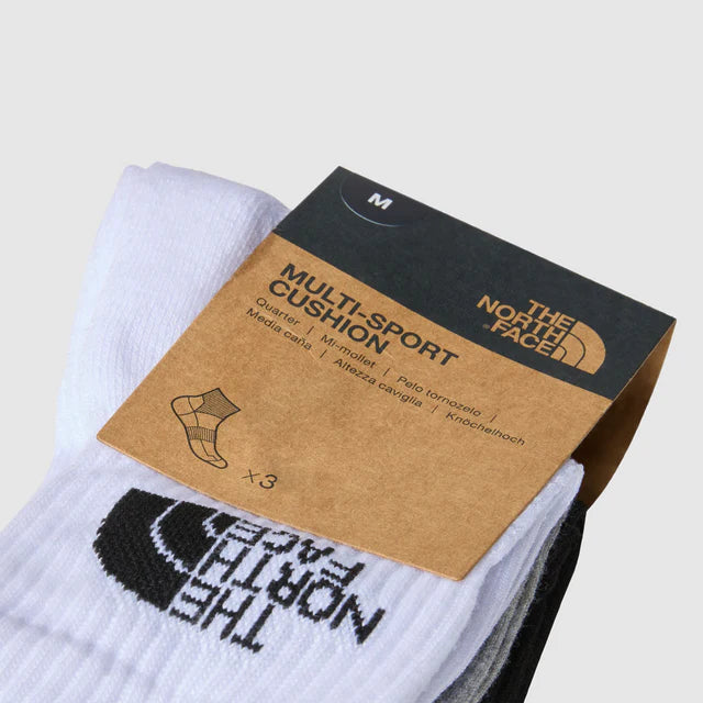 Sport Cushion 1/4 Socks 3pk in Multi