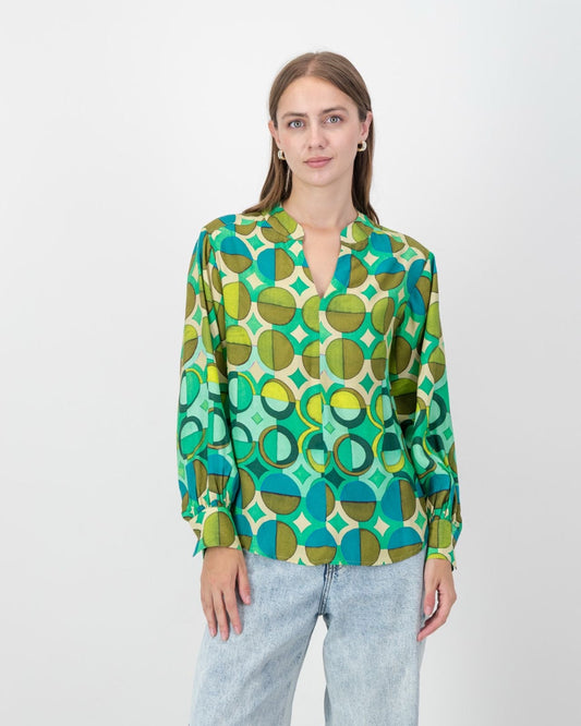 Half Circle Print Blouse