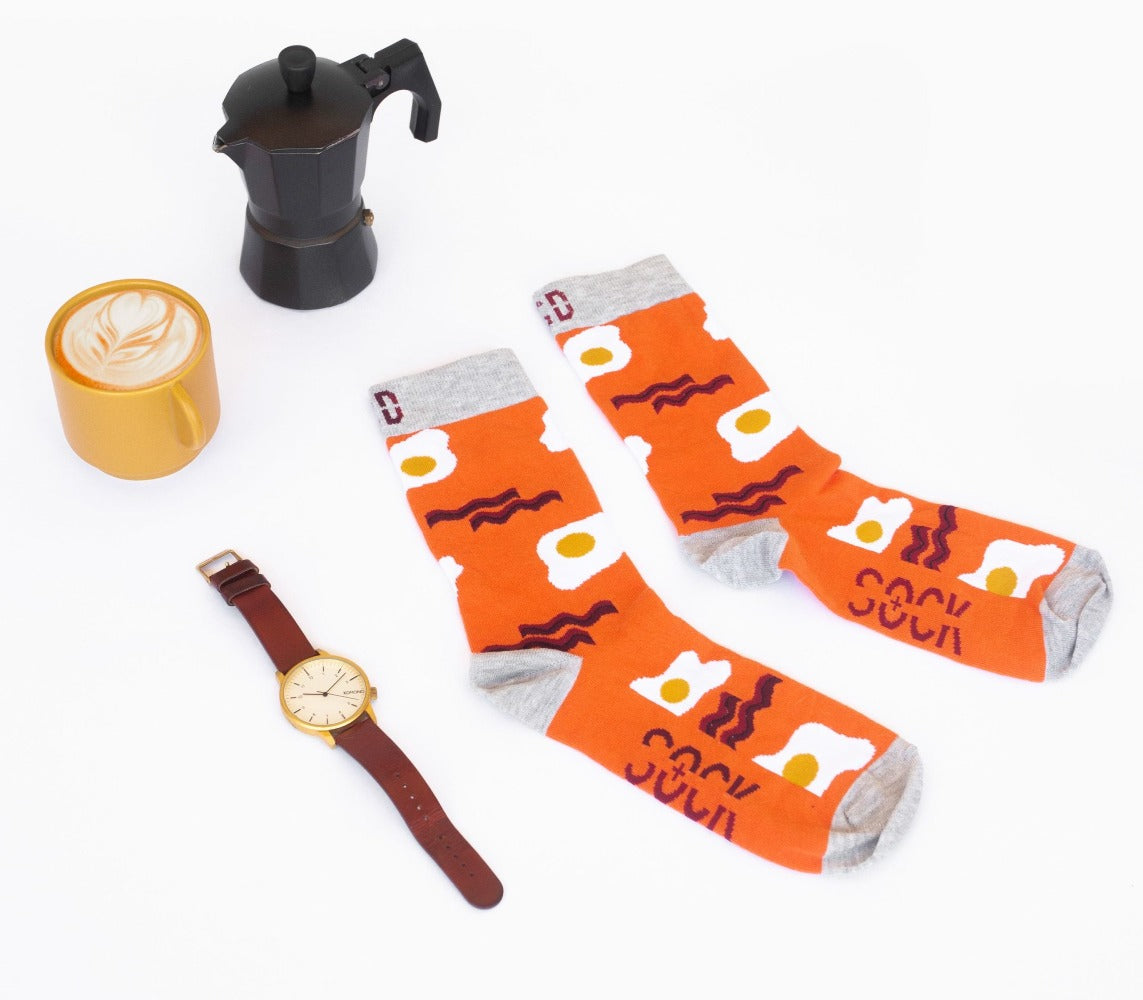 Cotton Bacon & Egg Socks