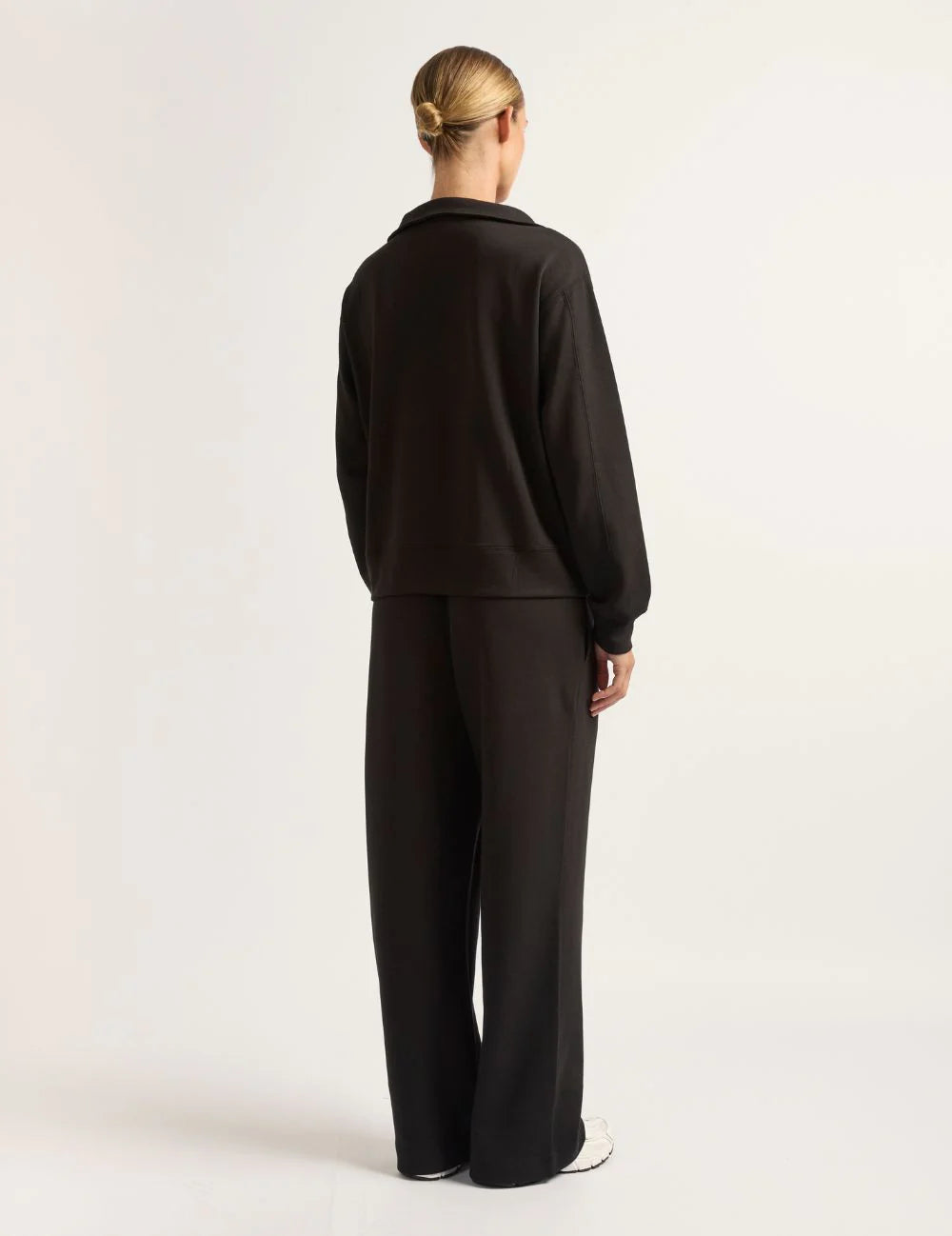 Bamboo Tech Fleece Straight Leg Sweat Pants in Black