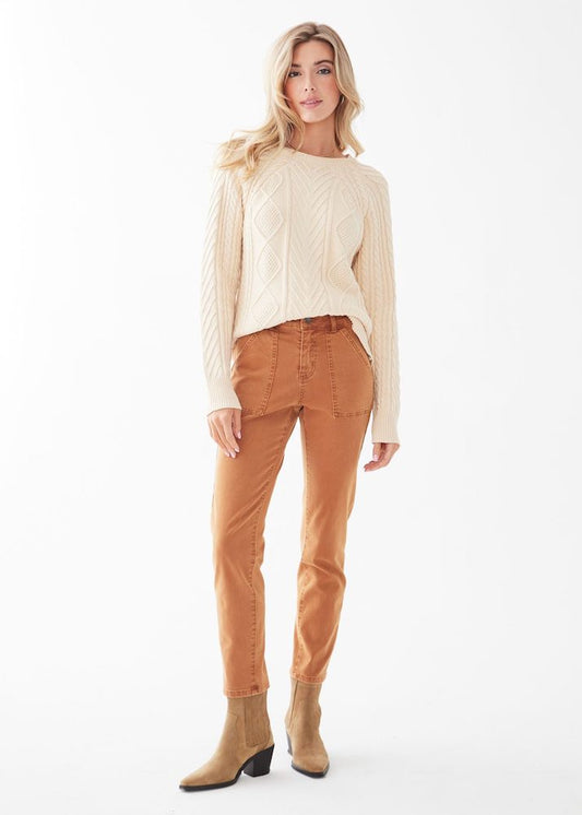 Olivia Pencil Ankle Jeans in Chipmunk