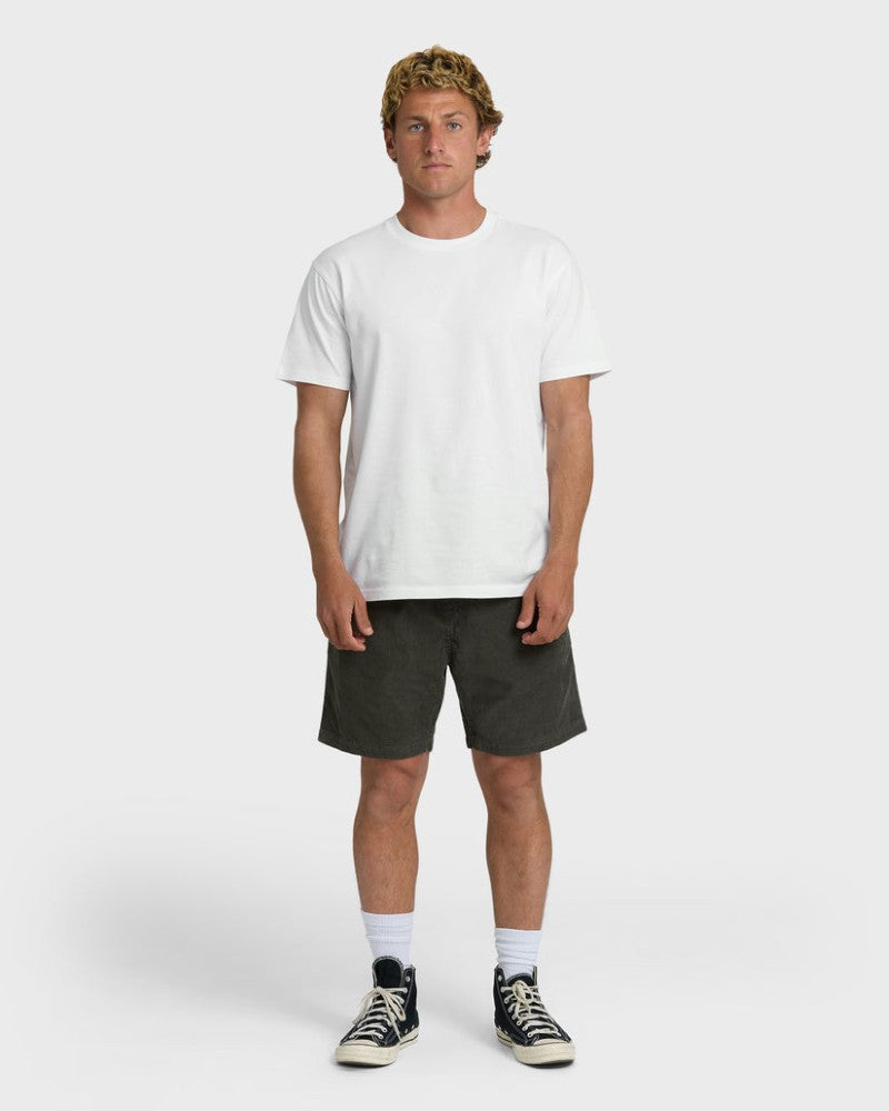 Larry Cord Shorts in Washed Black