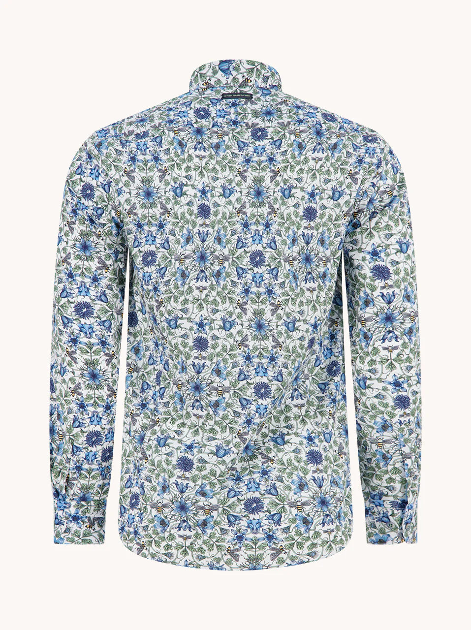 Art Nouveau Stretch LS Cotton Shirt in Thyme
