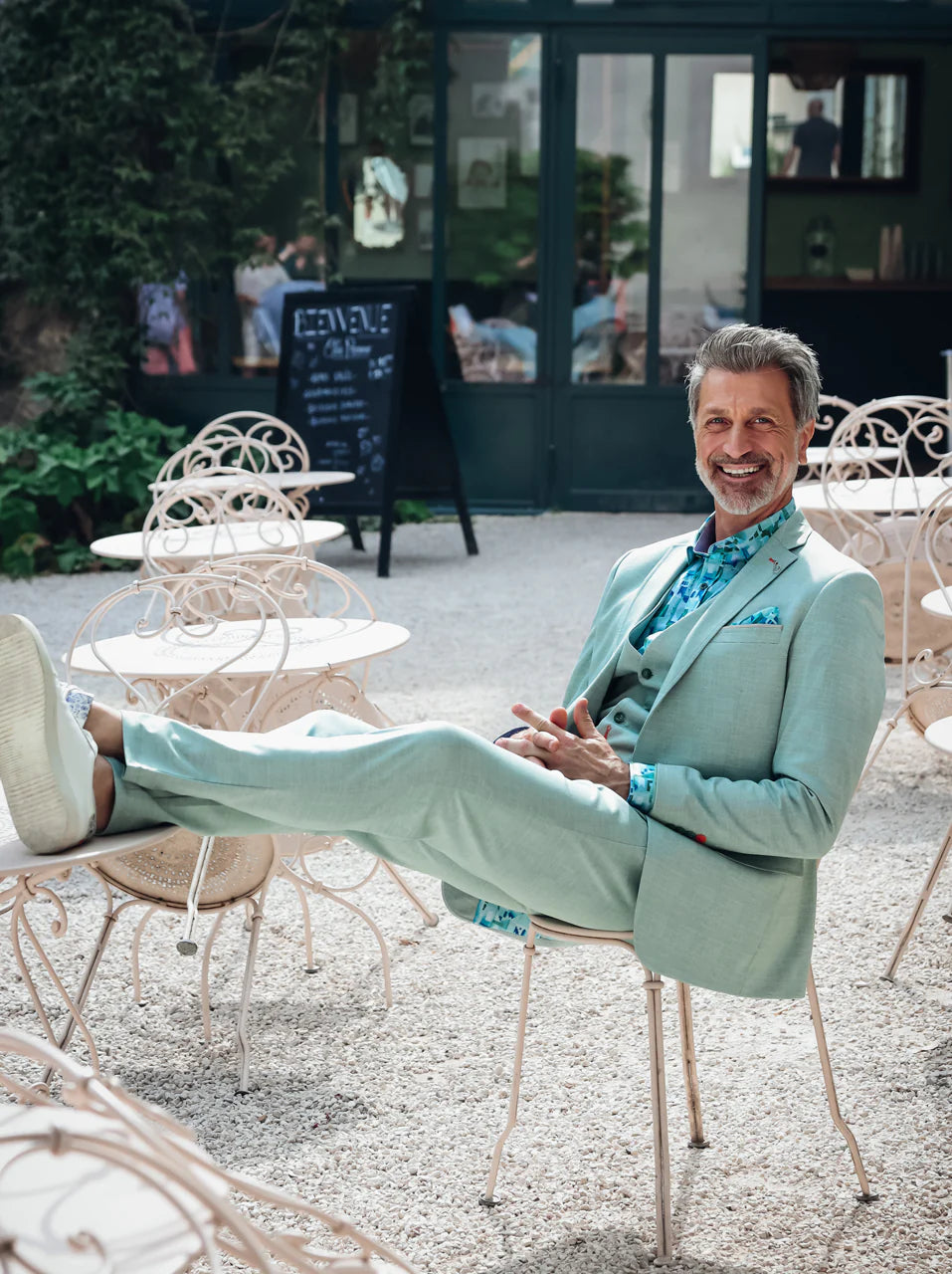 Linen Trousers in Thyme