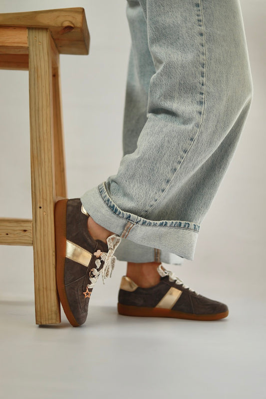 Hazel Suede Sneaker in Moca Moose