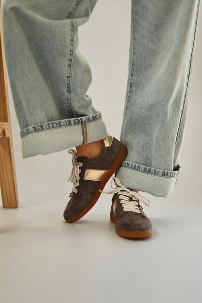 Hazel Suede Sneaker in Moca Moose