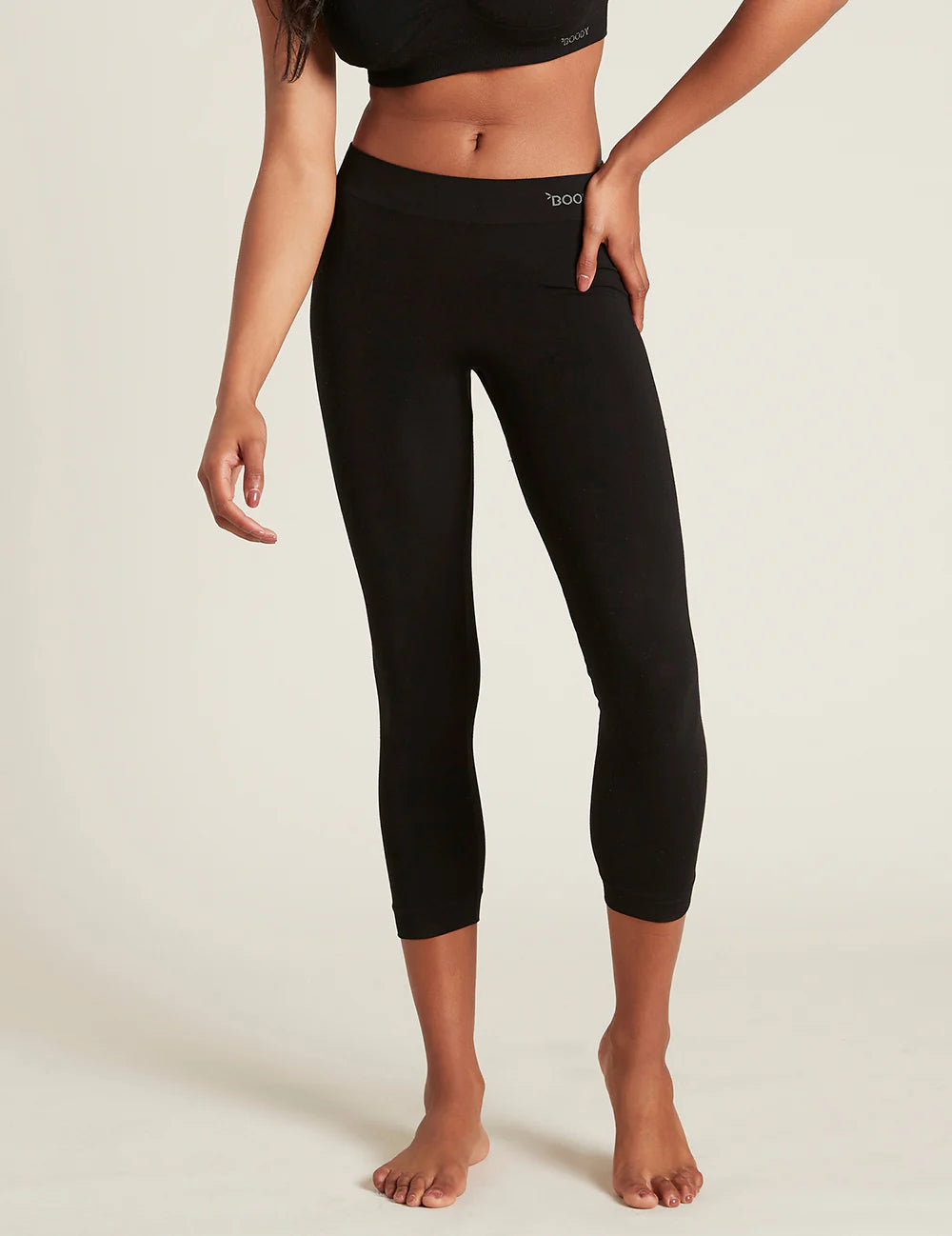 Bamboo 3/4 Leggings in Black