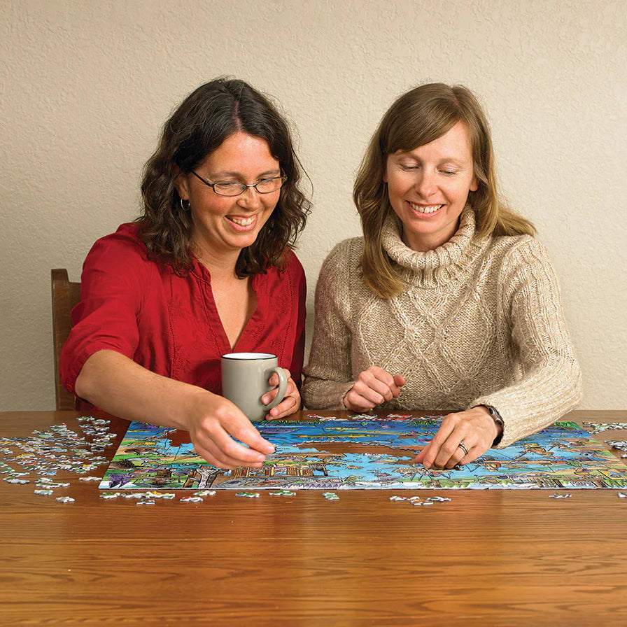 'Doodletown: Gone Fishing' 1000 Piece Puzzle