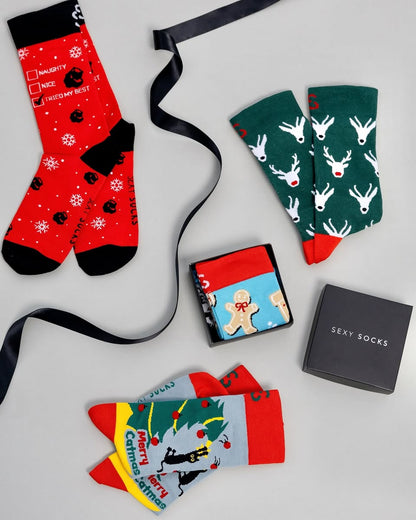 Naughty List Bamboo Christmas Socks