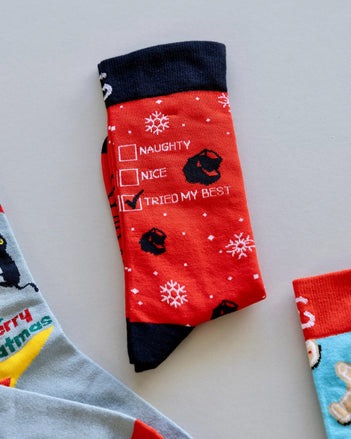 Naughty List Bamboo Christmas Socks