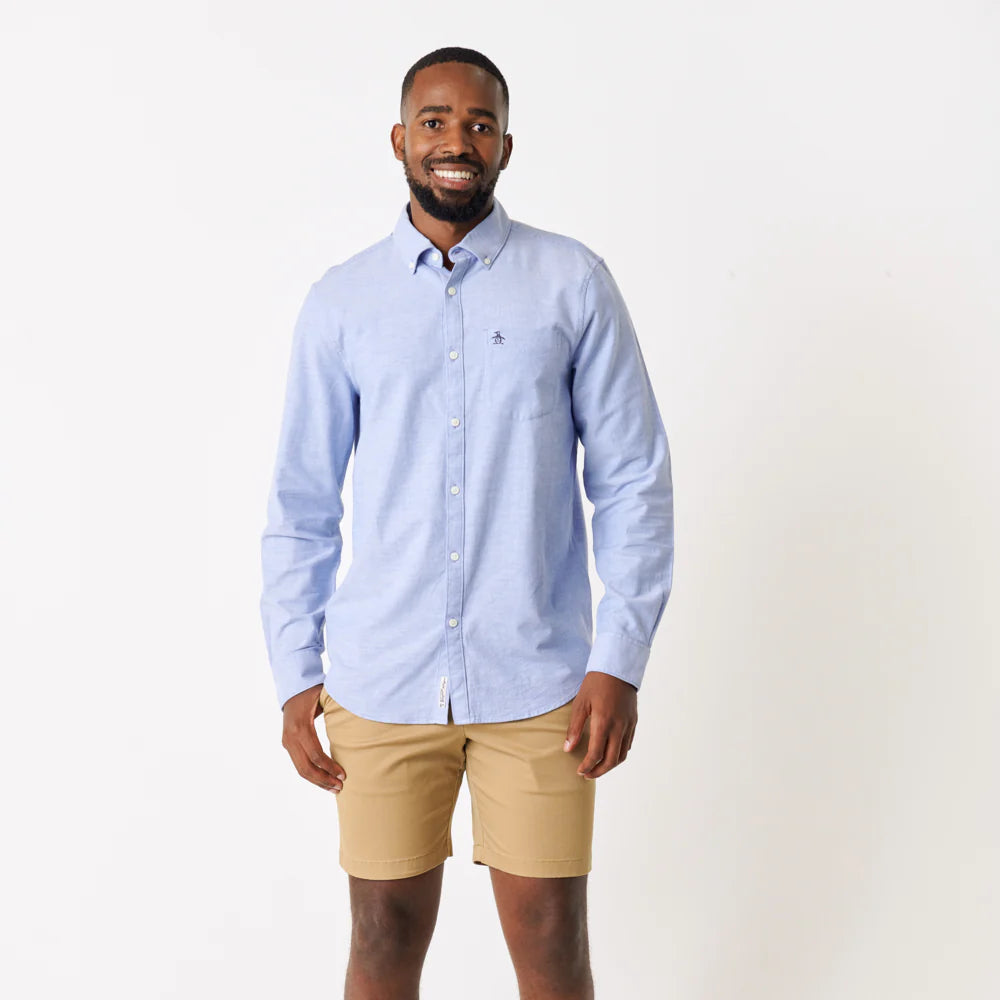 Ox Blue Long Sleeve Woven Shirt