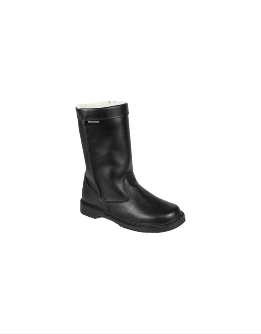 Polar Wool-Lined Leather Boot in Bundu Black