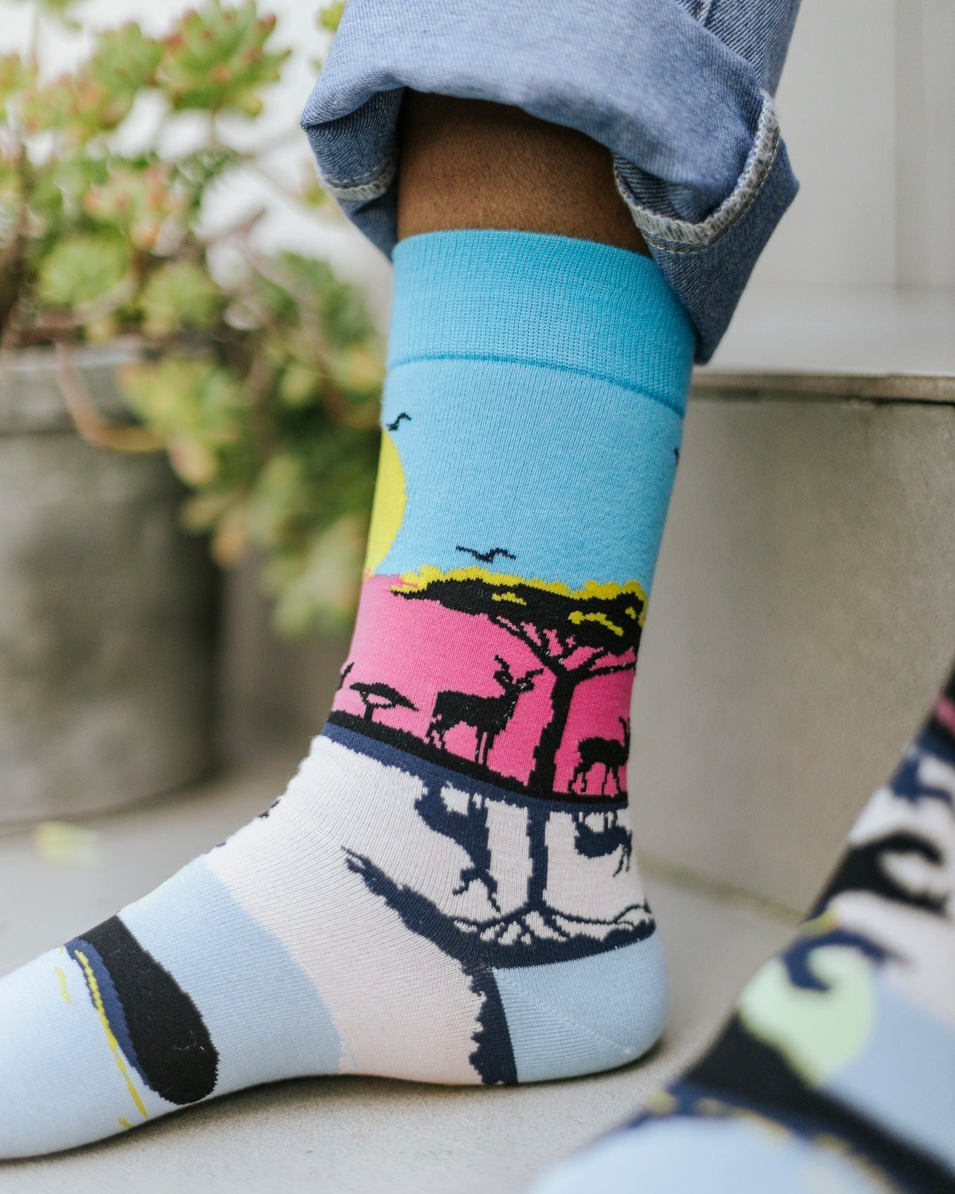Bamboo Sunset Safari Socks