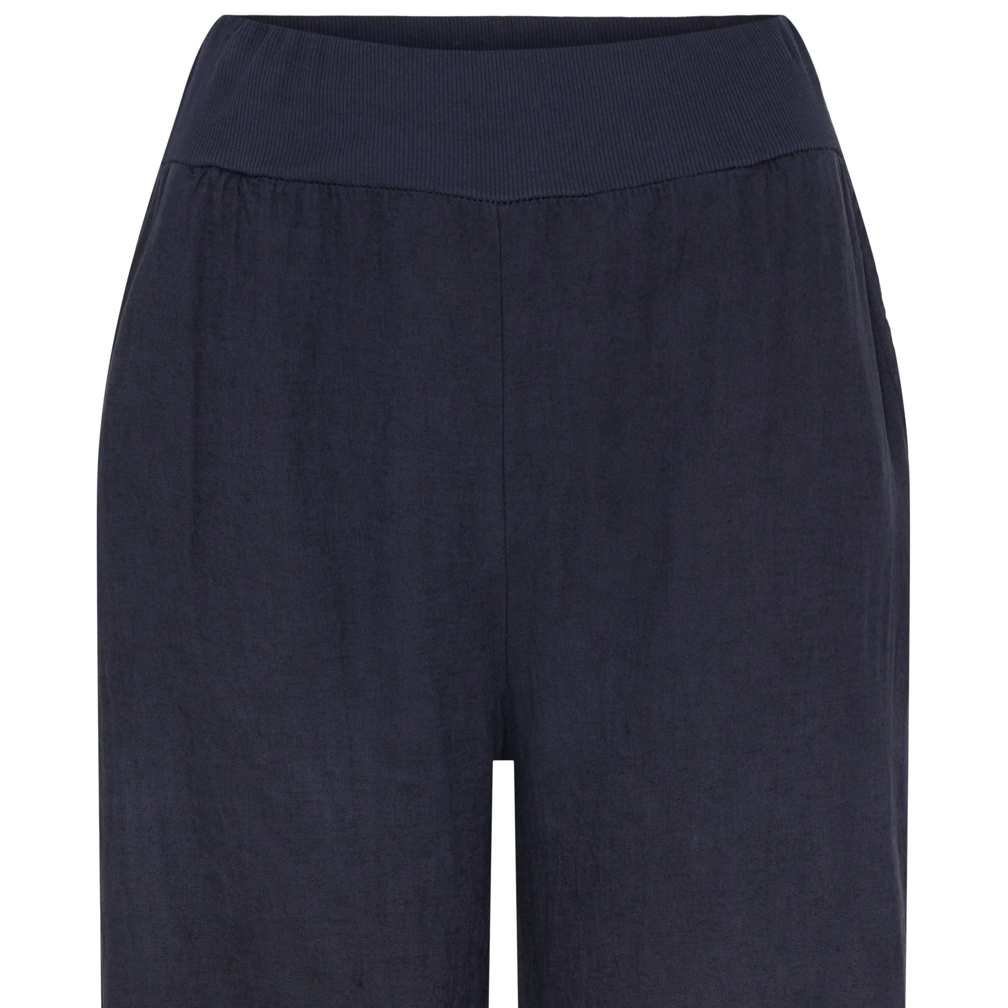Anette Linen Pants in Navy