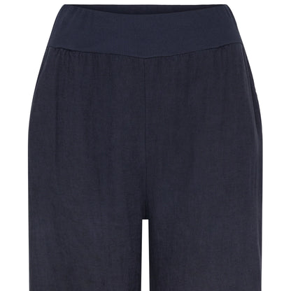Anette Linen Pants in Navy