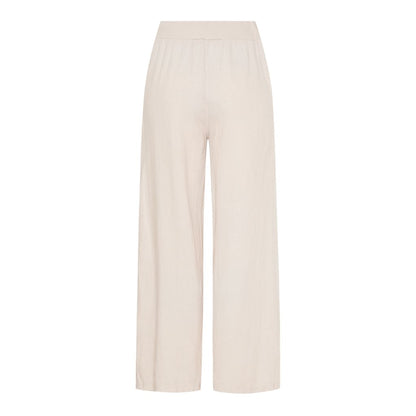 Wide Leg Linen Pants in Sabbia