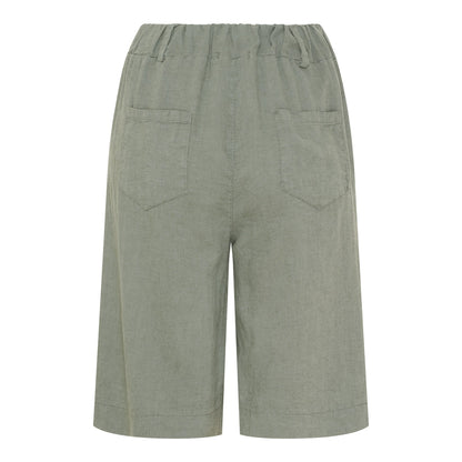 Jessica Linen Shorts in Military