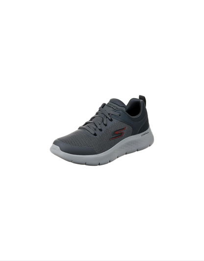 Go Walk Flex Men's Lace-Up in Charcoal/Red