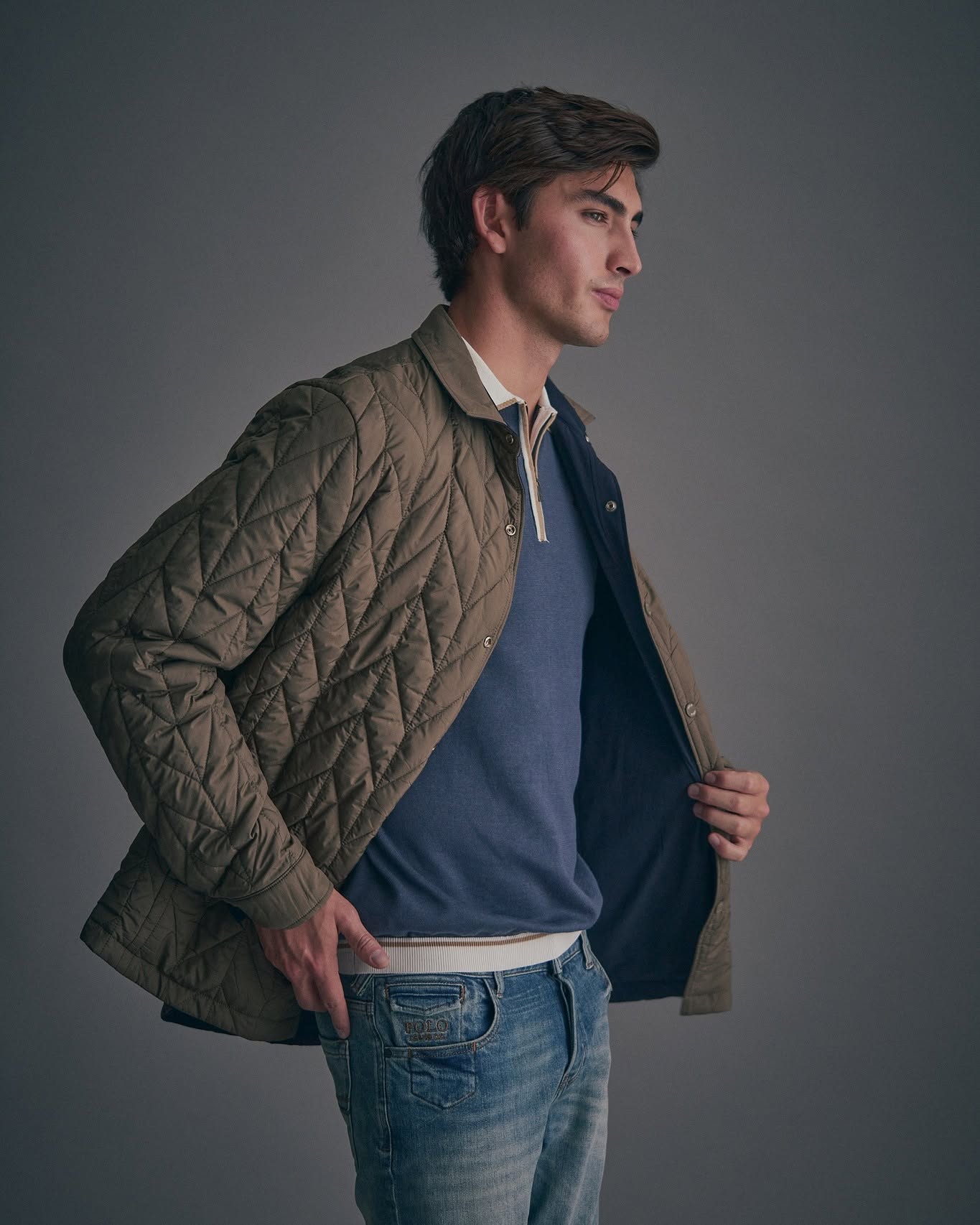 Light Padded Jacket in Navy