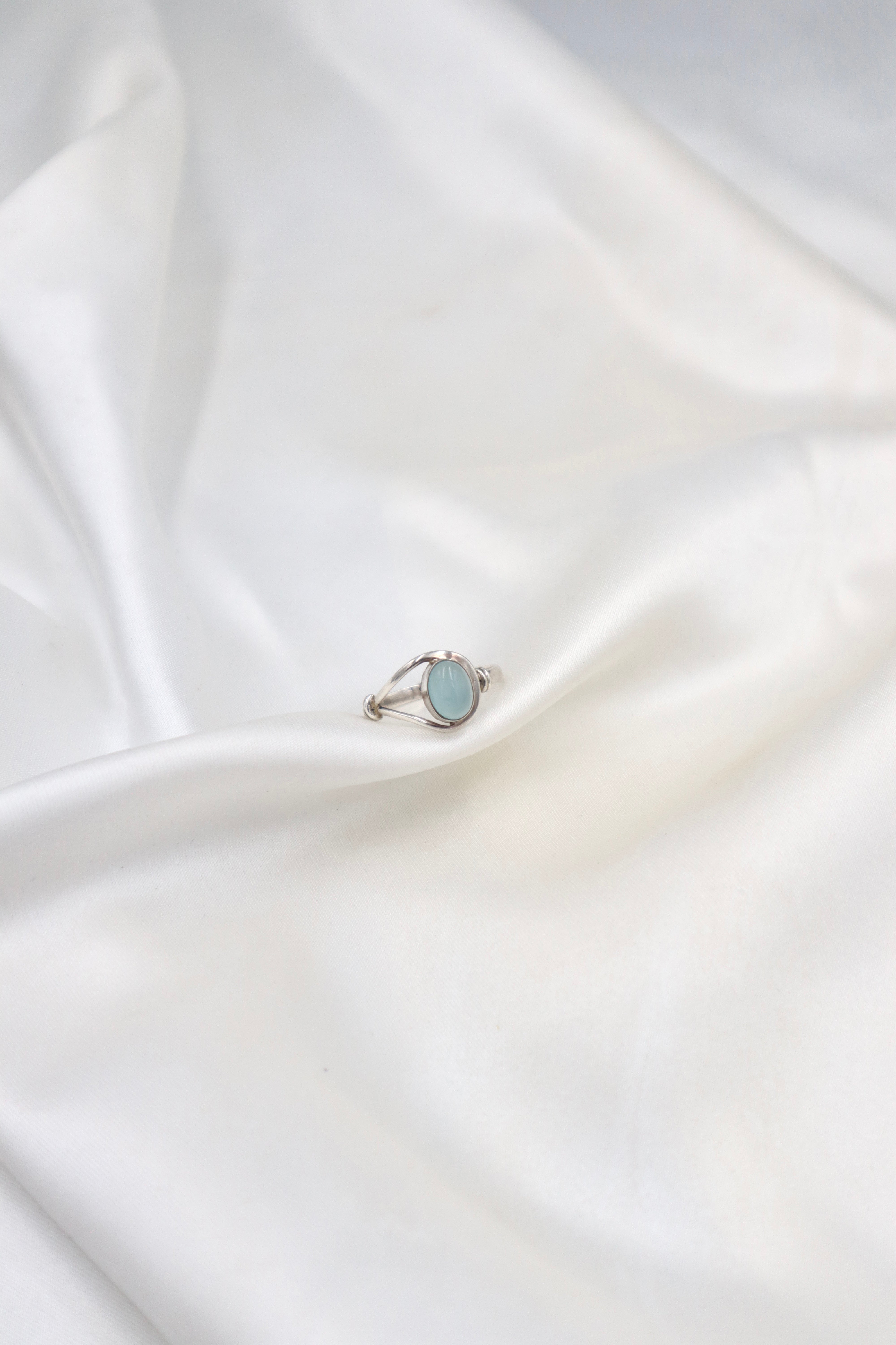 Sterling Silver 6/8 Blue Onyx Ring