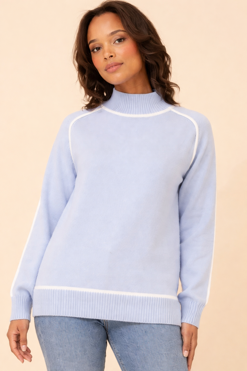 Knit Pullover in Skylight