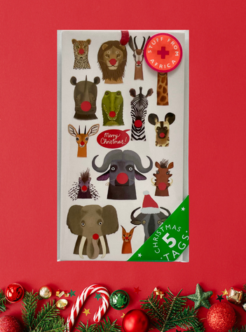 Red Noses Christmas Gift Tag Pack