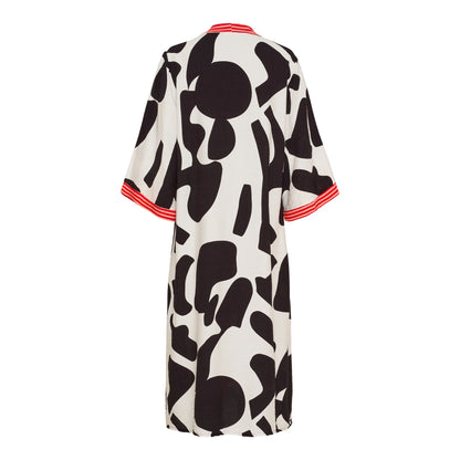 Stefania Printed Dress in Nero