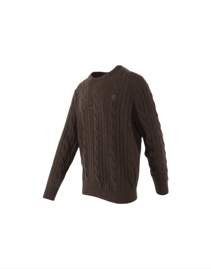 Corry Cable Knit Sweater in Fatigue